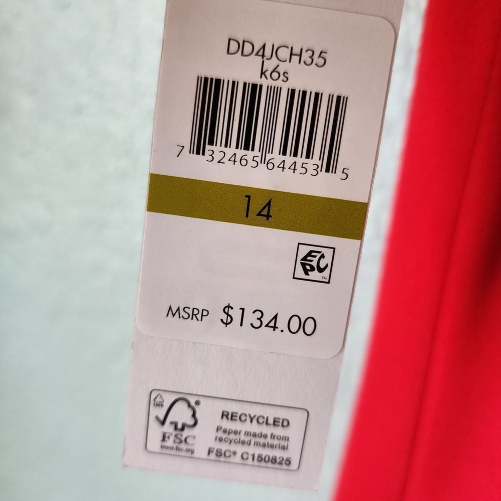 DKNY Women's Vibrant Red Midi Dress - Picture 14 of 16